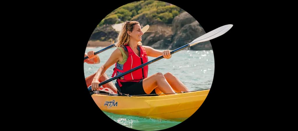 Summer kayaking season in Ibiza